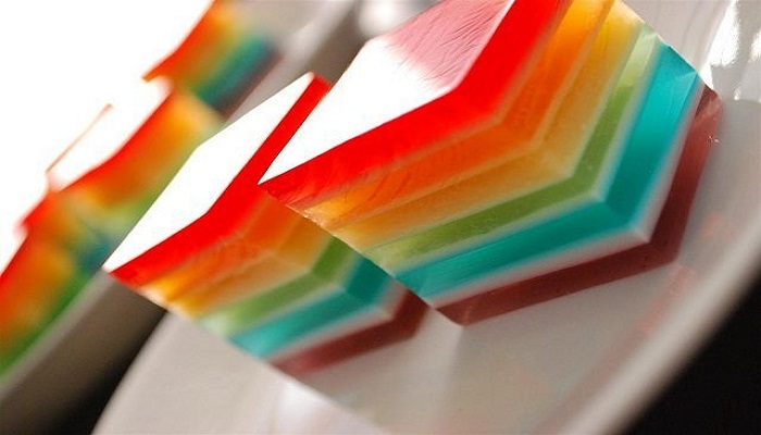 como hacer gelatina de colores